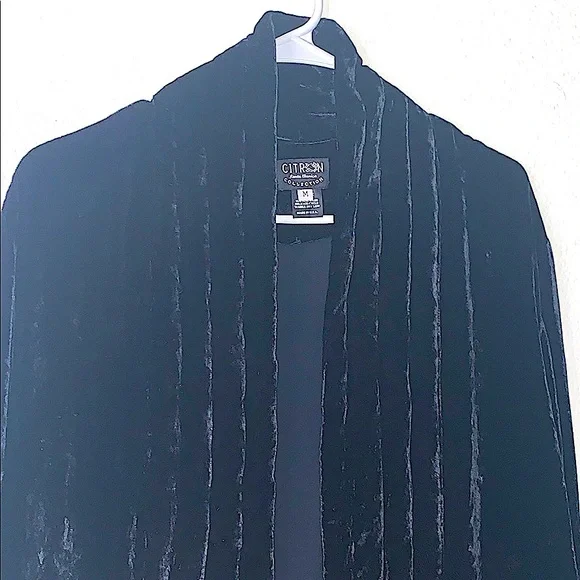 CITRON Santa Monica Collection 100% Silk Open Coat Size Medium - Picture 4 of 16